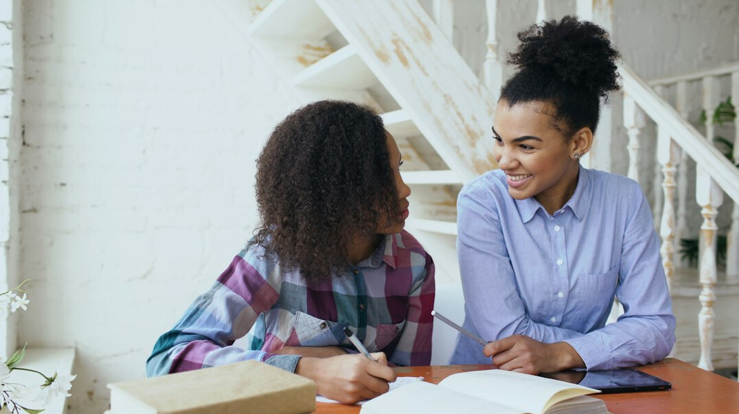 person studying at home
